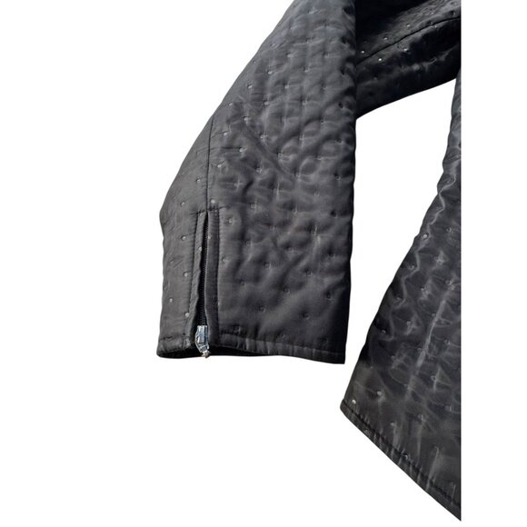 VTG Talbots Woman's Sz 10 Black Textured Polka Dots Zip Up Jacket - Picture 7 of 10